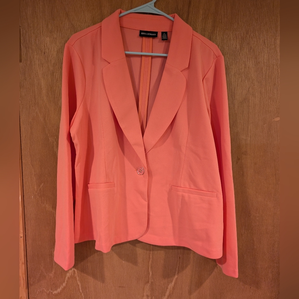 Bright Coral Suit Jacket